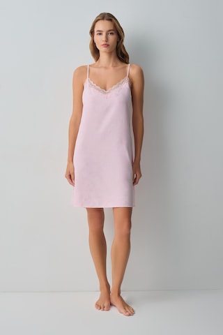 Suwen Floral Dantelli Kısa Gecelik Wsh10710066077 Pembe