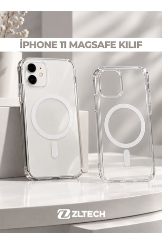 Apple iPhone 11 Uyumlu Magsafe Özellikli Sert Şeffaf Kılıf PLASTIC COVER