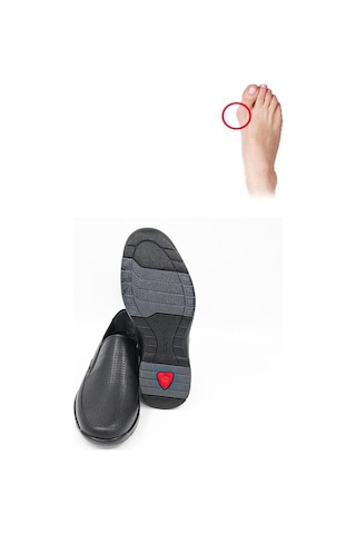 Ceyo 9925-49 Erkek Comfort Ayakkabı - Siyah Siyah