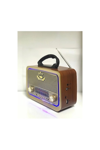 Ahşap Nostaljik Görünümlü Bluetoothlu-usb-sd Card-mp3 Çalar Nostaljik Radyo Müzik Kutusu Rt-301
