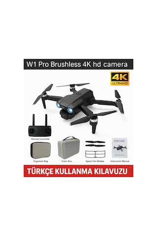 W1 Pro S 480p Hd Kamera Drone Katlanabilir, Wifi Fpv, Fırçasız Motor, Engel Kaçınma, Mini Iha