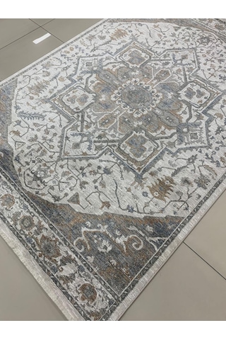 Merinos Halı Valeria 91047 110 Serisi Salon Oturma Yatak Odası Halısı Gri - Krem