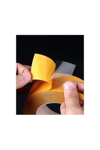 1 Adet Şeffaf Çift Taraflı Bant Film Yapışkan Şerit Montaj Bandı 48 Mm X 25 Metre Çok Amaçlı Güçlü