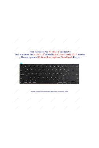 Apple Uyumlu MacBook Pro İle 13inc A1706 Klavye Tuş Takımı Us-ingilizce 820-00953-a 2016/2017