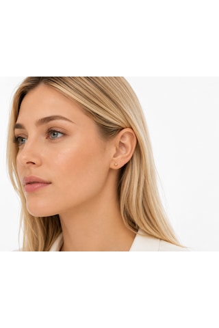 4 Mm Altın Cilalı Top Küpe Minimal Günlük Kadın Küpe 0,48 Gr