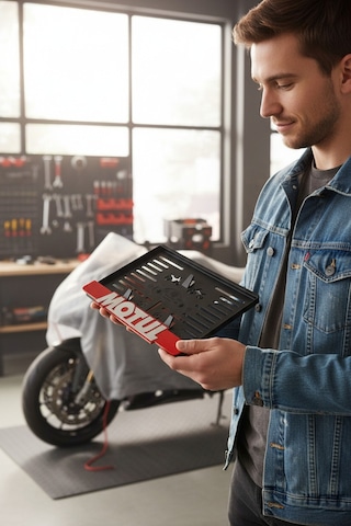 Motorsiklet Motul Plakalık Kırmızı Kabartmalı Krom Yazı 1 Adet Motor Plakası