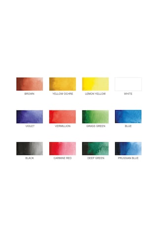 Zig Pigment Tablet Suluboya 12 Renk