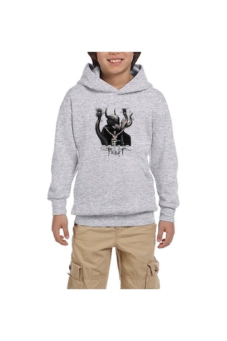 Zepplin Giyim Celtic Frost To Mega Therion Gri Çocuk Kapşonlu Sweatshirt Gri