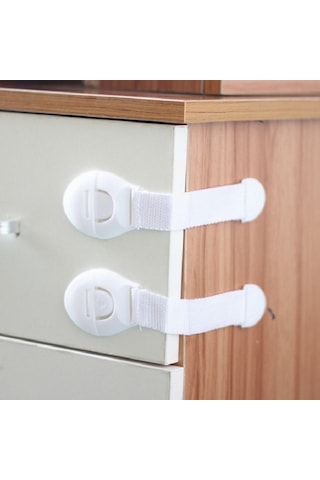 Bebek Çocuk Güvenlik Kilidi Dolap Çekmece Çok Amaçl Kilit 20 Adet Çok Renkli