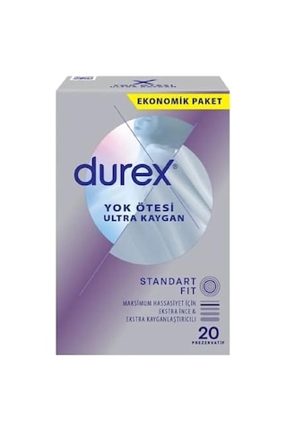 Durex Yok Ötesi Ultra Kaygan 20'li Prezervatif 1 X 20 Adet