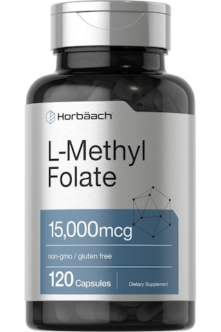 Horbaach L-methylfolate Mthf Folate 15000mcg 120 Caps Aromasız