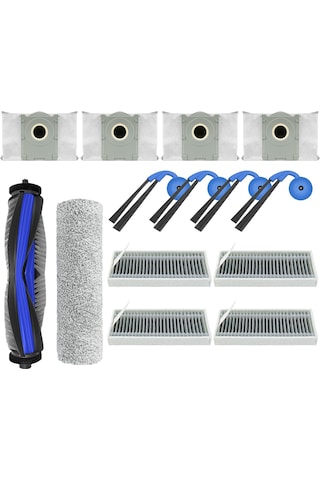 Junzhuodianpu Ecovacs Deebot X9 Pro Omni / X9 Pro Elektrikli Süpürge Aksesuarları: Elektrikli Süpürge Fırçası, Hepa Filtresi, Paspas, Toz Torbası