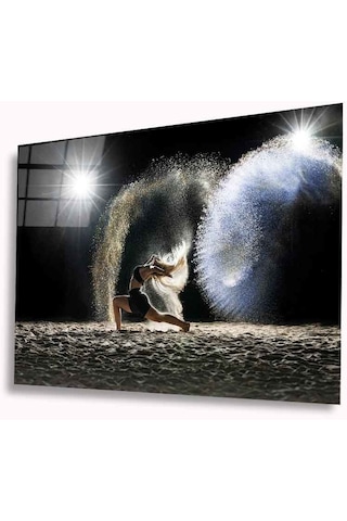 Dansçı Kadın Cam Tablo 4mm Dayanıklı Temperli Cam