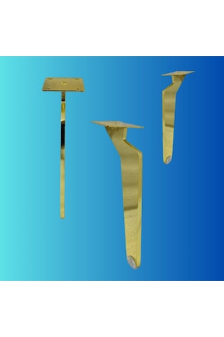 17 Cm Metal Tabanca Ayak Koltuk Ayağı Mobilya Ayağı Ünite Ayağı Konsol Ayağı Puf Berjer Ayağı Gold
