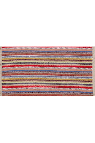 Çok Renkli Çizgili El Dokuma Koyun Yünlü Fars Kilim