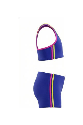 Endeep Kız Çocuk Lacivert-pembe Bustiyer Şortlu Yüzücü Mayo Bikini Takımı