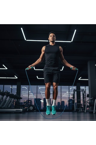7 Metre Deri Ayarlanabilir Atlama İpi - Fitness - Crossfit- Rope - Sağlık - Egzersiz - Spor