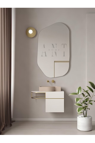 Asimetrik Ayna, Dekoratif Ayna, 85 55 Konsol Aynası, Dresuar Ayna