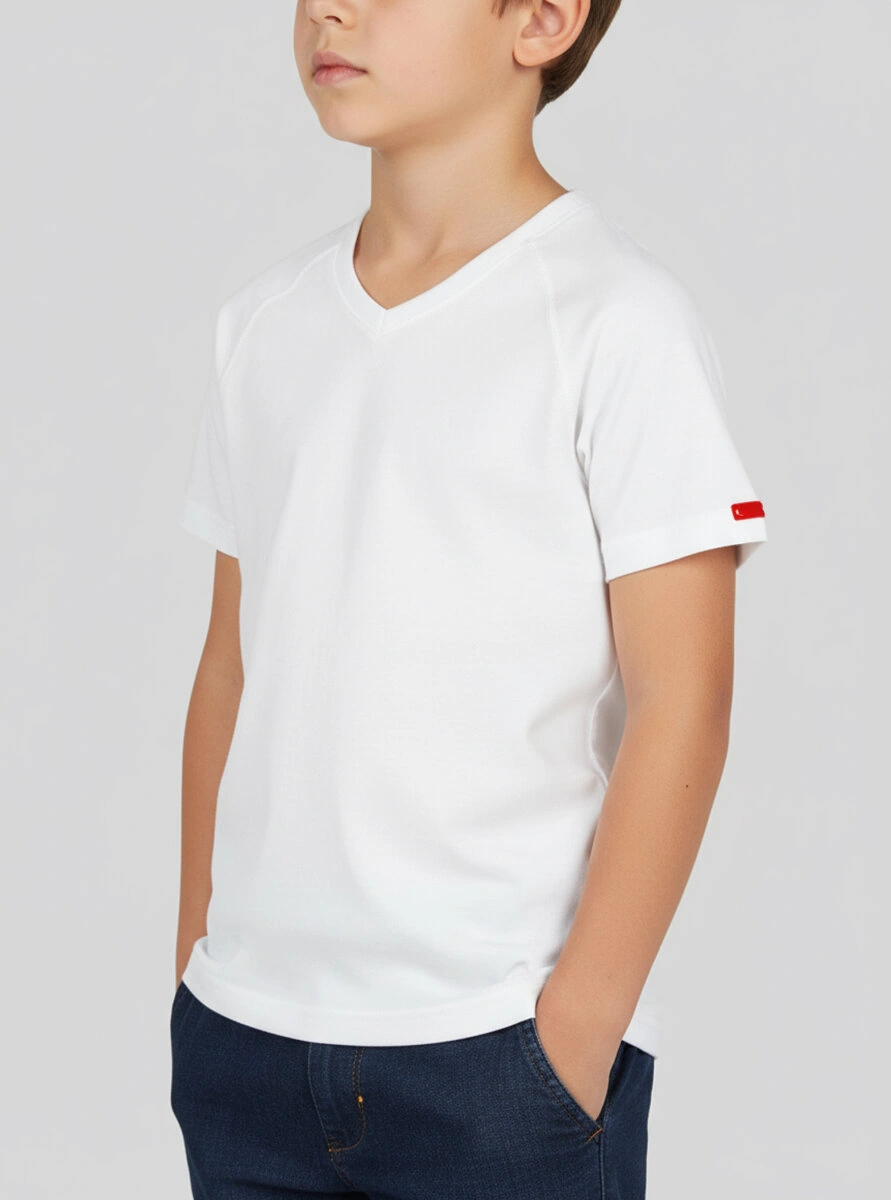Blackspade Çocuk Termal Tişört 2. Seviye 9249 - Beyaz