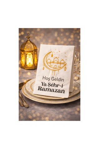 Hoş Geldin Ya Şehr-i Ramazan Gold Yazılı 25li Peçete