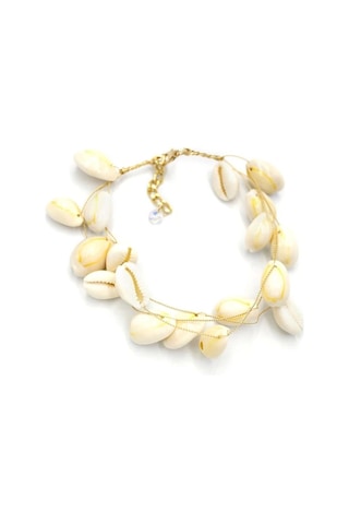 Deniz Kabuğu Halhal - Beyaz Çok Renkli