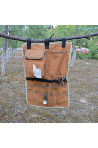 Homyl Seyahat Barbekü Için Sofra Saklama Çantası 48x34cm Haki