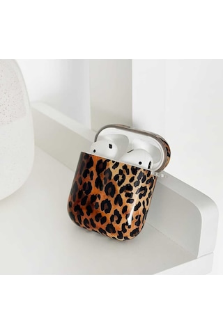 Iphone Pro/pro2 Nesil Uyumlu Koruyucu Bluetooth Kulaklık Kılıfı Leopar Airpods Pro/pro2 Nesil