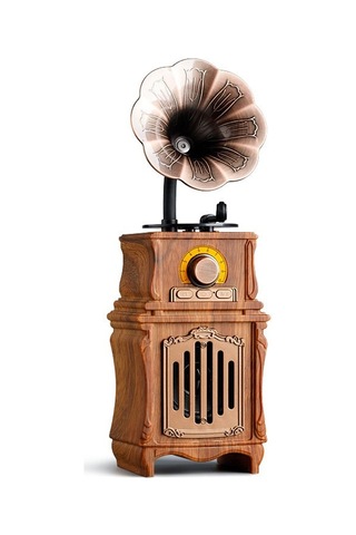 Çeşithane Mini Gramofon Bluetooth Hoparlör Retro Nostaljik Speaker Usb Tf Destekli