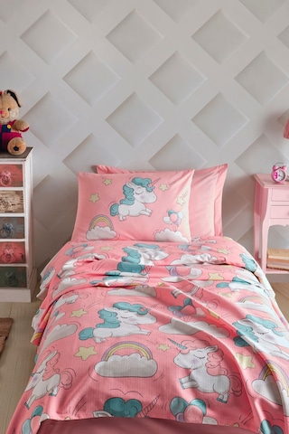 Enlora Home Pike Seti Baskılı Tek Kişilik Unicornio Pembe