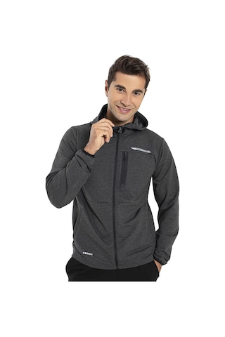 Crozwise Pamuklu Kapşonlu Erkek Sweatshirt Antrasit