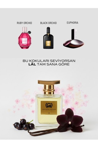 Lâl Kadın Parfüm Edp Parfüm Sexy Siyah Orkide, Frenk Üzümü, Ylang Ylang, Çikolata Çiçeksi