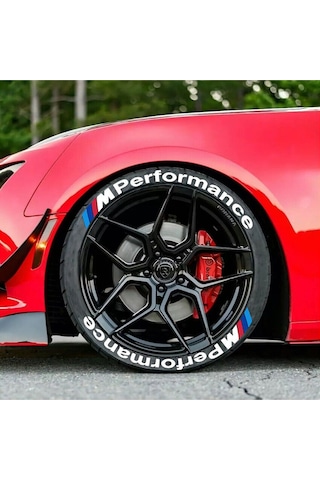 M Performance Beyaz Kalıcı Lastik Yazısı M Power Sticker 4 Kit.