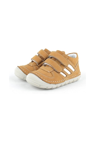 Rakerplus Grizzy Hakiki Deri Taba İlk Adım Unisex Bebek Ayakkabısı Taba