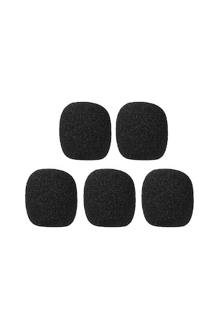 Yunboo A Tipi Siyah Mikrofon Köpük Koruması 28mm Yükseklik, 23mm Dış Çap, 8mm İç Çap - 5 Adet, Ortam Gürültüsünü Azaltır