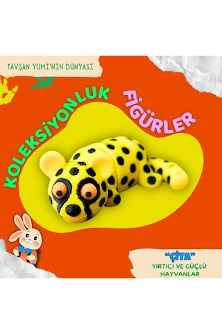 Tavşan Yumi Yırtıcı Ve Güçlü Hayvanlar Koleksiyonu- 4 Parça 5-7 Cm Hareketli Oyuncaklar Ve Bilgilendirici Kartlar "