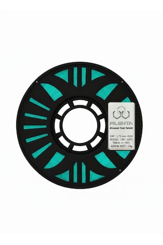 Filenta Turkuaz Pla Premium Filament 1.75 Mm. 1kg 1 Filenta Turkuaz Pla Premium Filament 1.75 Mm. 1kg 1