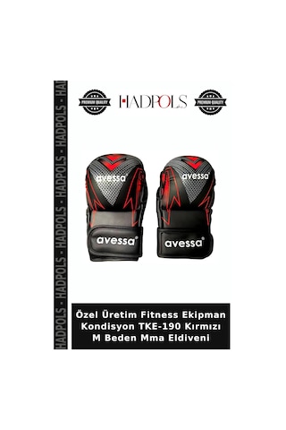 Özel Üretim Fitness Ekipman Kondisyon Tke-190 Kırmızı M Beden Mma Eldiveni
