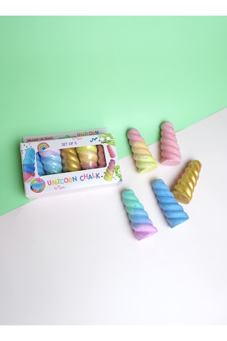 5'li Renkli Yumuşak Unicorn Tebeşir Seti