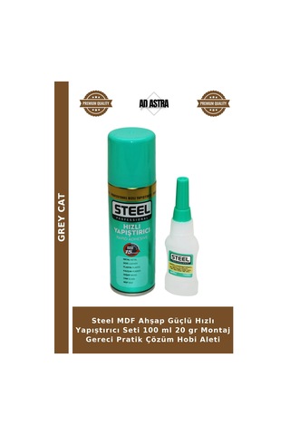 Steel Mdf Ahşap Güçlü Hızlı Yapıştırıcı Seti 100 Ml 20 Gr Montaj Gereci Pratik Çözüm Hobi Aleti