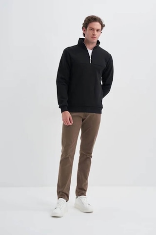 Cazador Slim Fit Şardonlu Siyah Erkek Sweatshirt 56180