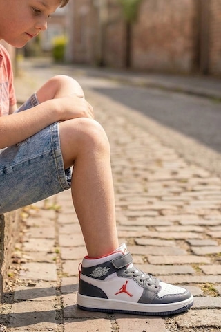 In Step Eveji Lacivert Beyaz Çocuk Basketbol Ayakkabısı - Yüksek Bilekli Cırt Cırtlı Sneaker Lacivert - Beyaz