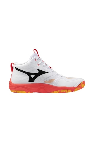Mizuno Wave Momentum Elite Mıd Erkek Voleybol Ayakkabısı Beyaz / Turuncu Çok Renkli