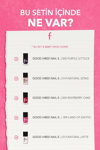 Good Vibes For You Nails 5 Li Oje Seti SET286