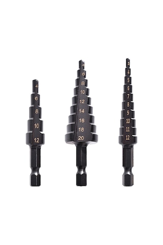 Hallow Hss Kobalt Kademeli Matkap Ucu Seti İnce Demir 3 Adet