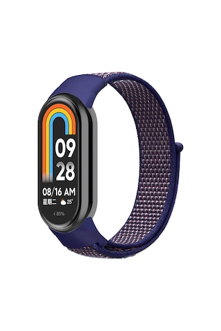 Xiaomi Mi Band 8 Zore Krd-03 Hasır Kordon-midnight Blue