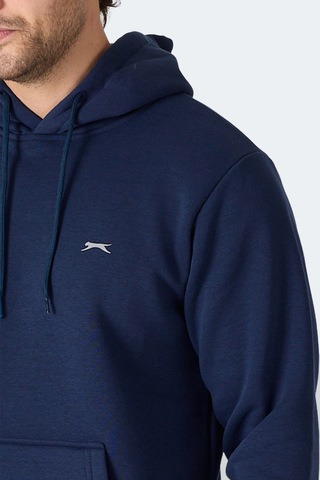 Slazenger Moonlıght I Erkek Kapüşonlu Koyu Lacivert Sweatshırt