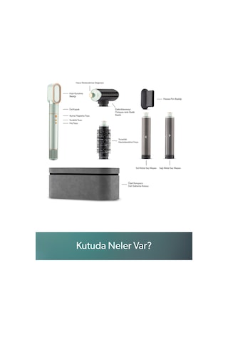 Homend Hairmony 4606h Plus Saç Kurutma ve Şekillendirme Seti Su Yeşili