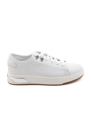 Bambi Beyaz Hakiki Deri Erkek Sneaker E01593000503