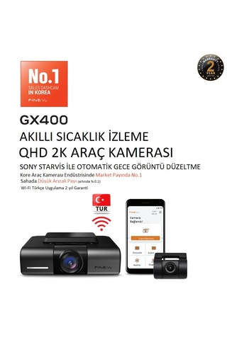 Finevu Gx400 Qhd 2k Wi-fi Türkçe 2 Kameralı Araç Kamerası