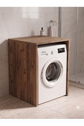 Moly Çamaşır Makine Dolabı Çok Amaçlı Dolap Banyo Dolabı Atlantik Çam